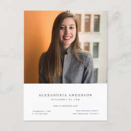 Minimalistischer Rechtsanwalt Berufliches Foto Postkarte