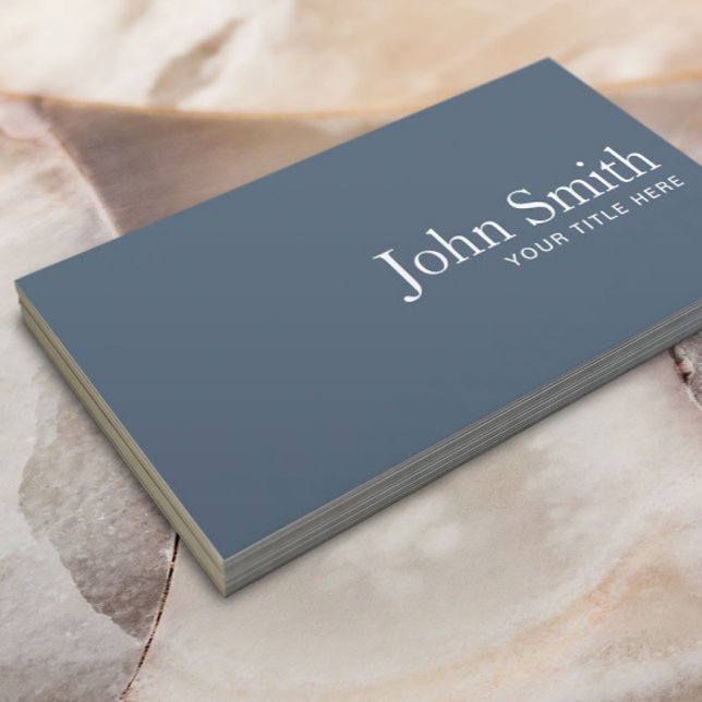 Minimalistischer Rechtsanwalt Dusty Blue QR-Code Visitenkarte (Von Creator hochgeladen)