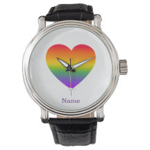 Minimalistischer Regenbogen-Linien-Herz - Süße far