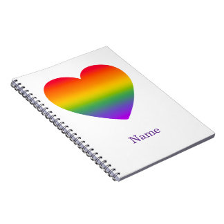 Minimalistischer Regenbogen-Linien-Herz - Süße far Notizblock