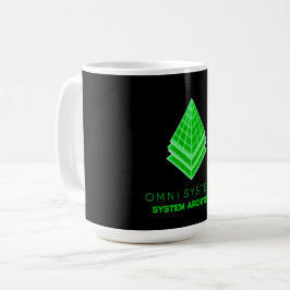 Minimalistischer Retro-Futurismus Omni Systems Tec Kaffeetasse