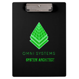 Minimalistischer Retro-Futurismus Omni Systems Tec Klemmbrett