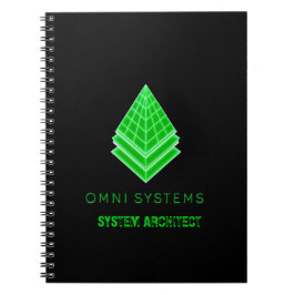 Minimalistischer Retro-Futurismus Omni Systems Tec Notizblock