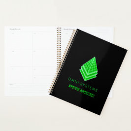 Minimalistischer Retro-Futurismus Omni Systems Tec Planer