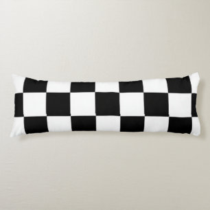 Minimalistischer Retro-Karo – monochrome Streetwea Seitenschläferkissen