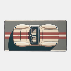 Minimalistischer Retro-Rennwagenstreifen Schreibtischunterlage