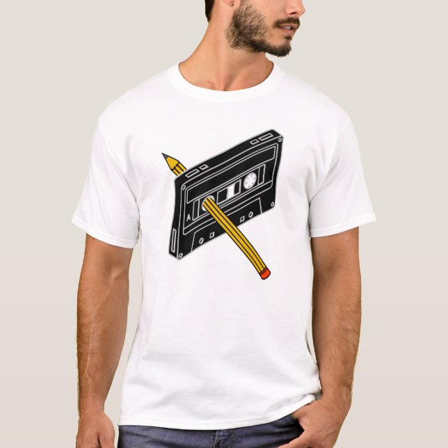 Minimalistischer Retro-Rücklauf T-Shirt (Vorderseite)