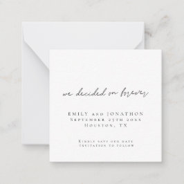 Minimalistischer Rett am Forever Square Mitteilungskarte