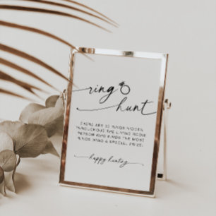 Minimalistischer Ring Hunt Elegantes Kalligrafie-S Poster