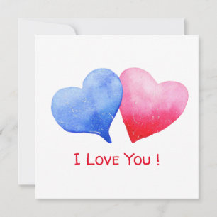 Minimalistischer Romantischer Ich liebe dich Postk
