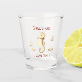 Minimalistischer romantischer Seatime Sommer Schnapsglas