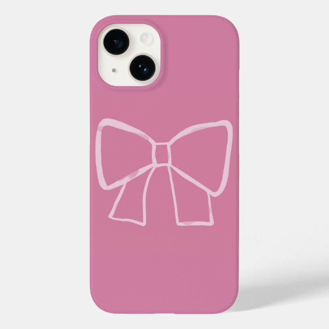 Minimalistischer rosa Bogen Case-Mate iPhone Hülle (Rückseite)