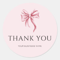 Minimalistischer rosa Bogen Danke Geschäft