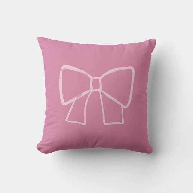 Minimalistischer rosa Bogen Kissen (Vorderseite)