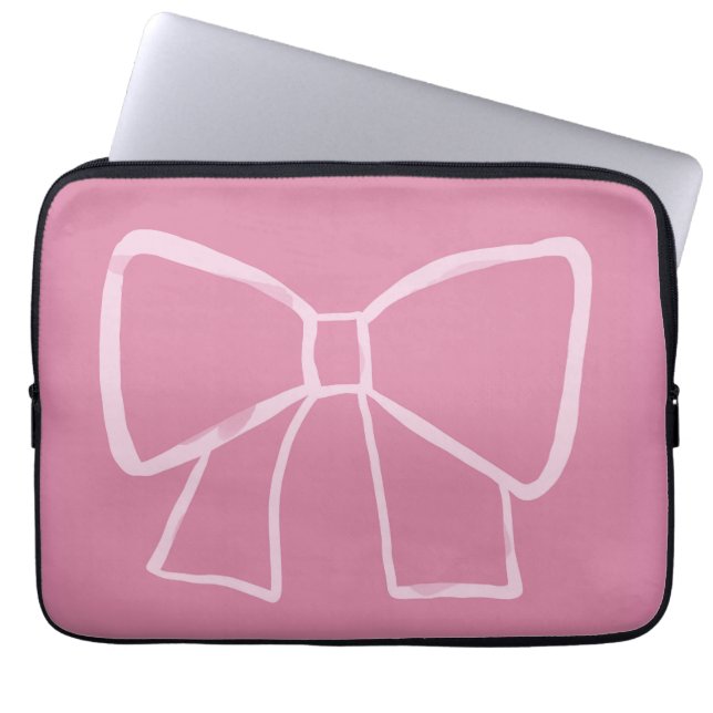Minimalistischer rosa Bogen Laptopschutzhülle (Vorderseite)