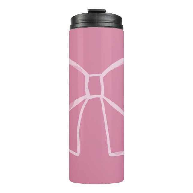 Minimalistischer rosa Bogen Thermosbecher (Vorderseite)