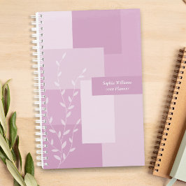 Minimalistischer Rosa-Mauve-Abstrakter-Botanik-Pla Planer
