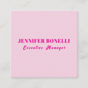 Minimalistischer rosa trendiger personalisierter N Begleitkarte