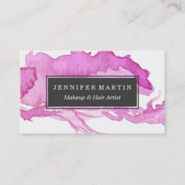Minimalistischer rosa Watercolor-Farben-Fleck Visitenkarte