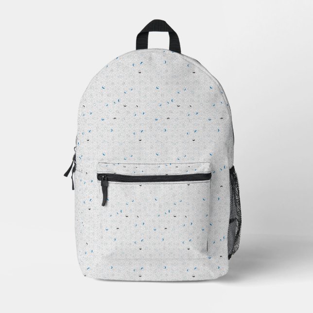 Minimalistischer Rucksack mit blauem Akzent für de (Vorderseite)