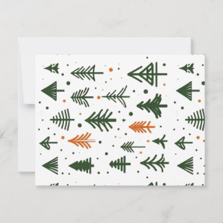 Minimalistischer Rustikaler Kiefern-Weihnachten Mitteilungskarte