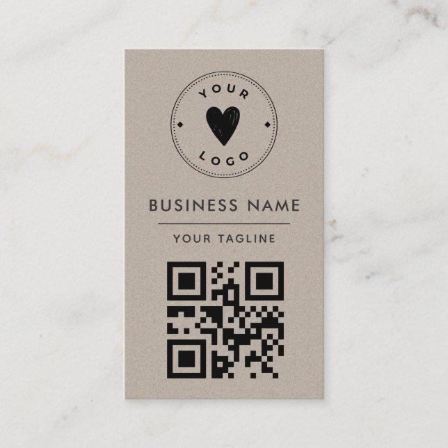 Minimalistischer Rusty Kraft Fügen Sie Ihren eigen Visitenkarte (Vorderseite)