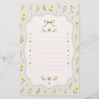 Minimalistischer Salbeigrüner Bogen und elegante f Briefpapier
