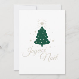 Minimalistischer Sapin mit raffiniertem Silbertext Feiertagskarte