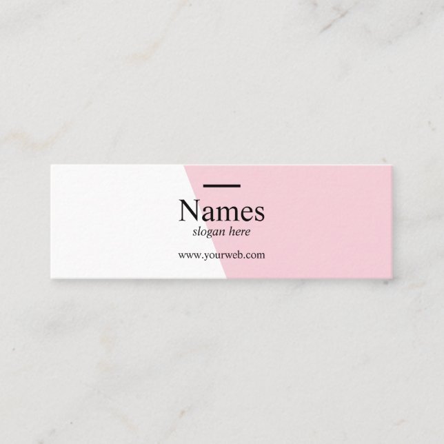 Minimalistischer sauberer mini visitenkarte (Vorderseite)