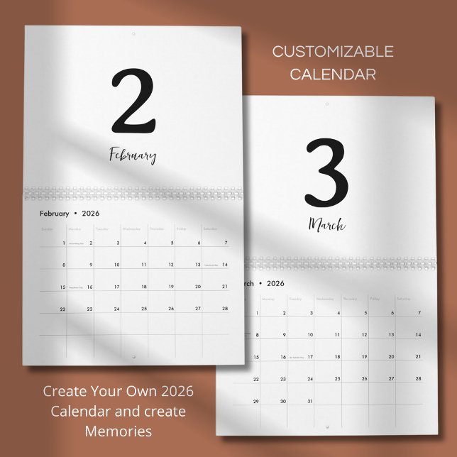 Minimalistischer sauberer moderner Design-Kalender Kalender (Von Creator hochgeladen)