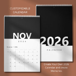 Minimalistischer sauberer moderner Design-Kalender Kalender