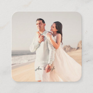Minimalistischer Save the Date Hochzeitsseiten - Q Begleitkarte