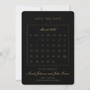 Minimalistischer Save the Date Kalender