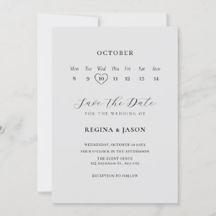 Minimalistischer Save the Date Kalender