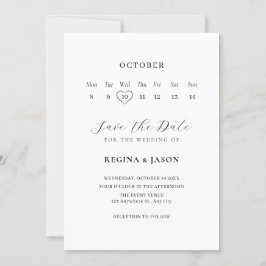 Minimalistischer Save the Date Kalender