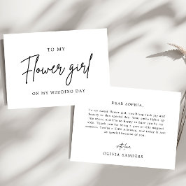 Minimalistischer Schick für meine Blumenmädchen-Ho Dankeskarte