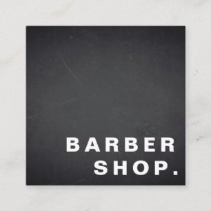 Minimalistischer, schlichter Blackboard Barber Sho Quadratische Visitenkarte