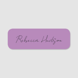 Minimalistischer Schlichter handgeschriebener Name Namensschild