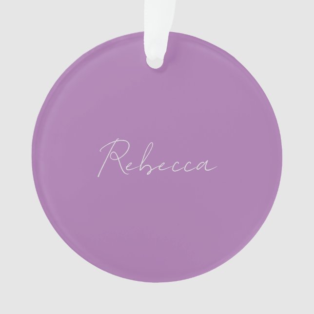 Minimalistischer Schlichter handgeschriebener Name Ornament (Vorderseite)