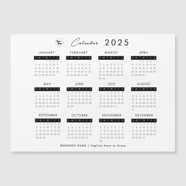 Minimalistischer Schlichter Kalender 2023 mit Firm Magneteinladung (Vorderseite)