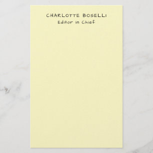 Minimalistischer schlichter klassischer profession briefpapier