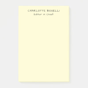Minimalistischer schlichter klassischer profession post-it klebezettel