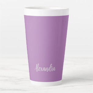 Minimalistischer Schlichter Name Lavender Calligra Milchtasse