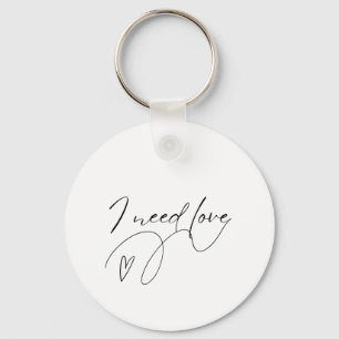 Minimalistischer Schlüsselanhänger "I Need Liebe" 