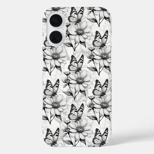 Minimalistischer Schmetterling im Design der Blume Case-Mate iPhone Hülle (Rückseite)