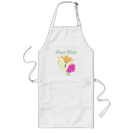 Minimalistischer Schmetterling und Blumen 'Einfach Lange Schürze