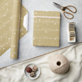 Minimalistischer Schneefall für  Skripttext Geschenkpapier