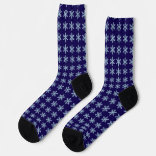 Minimalistischer Schneeflocken-Eleganter Marinebla Socken