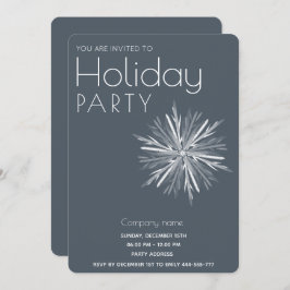 Minimalistischer Schneeflocken im Aquarell Einladung