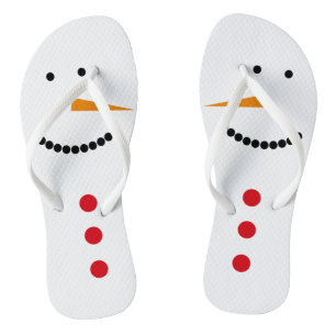 Minimalistischer Schneemann Flip Flops